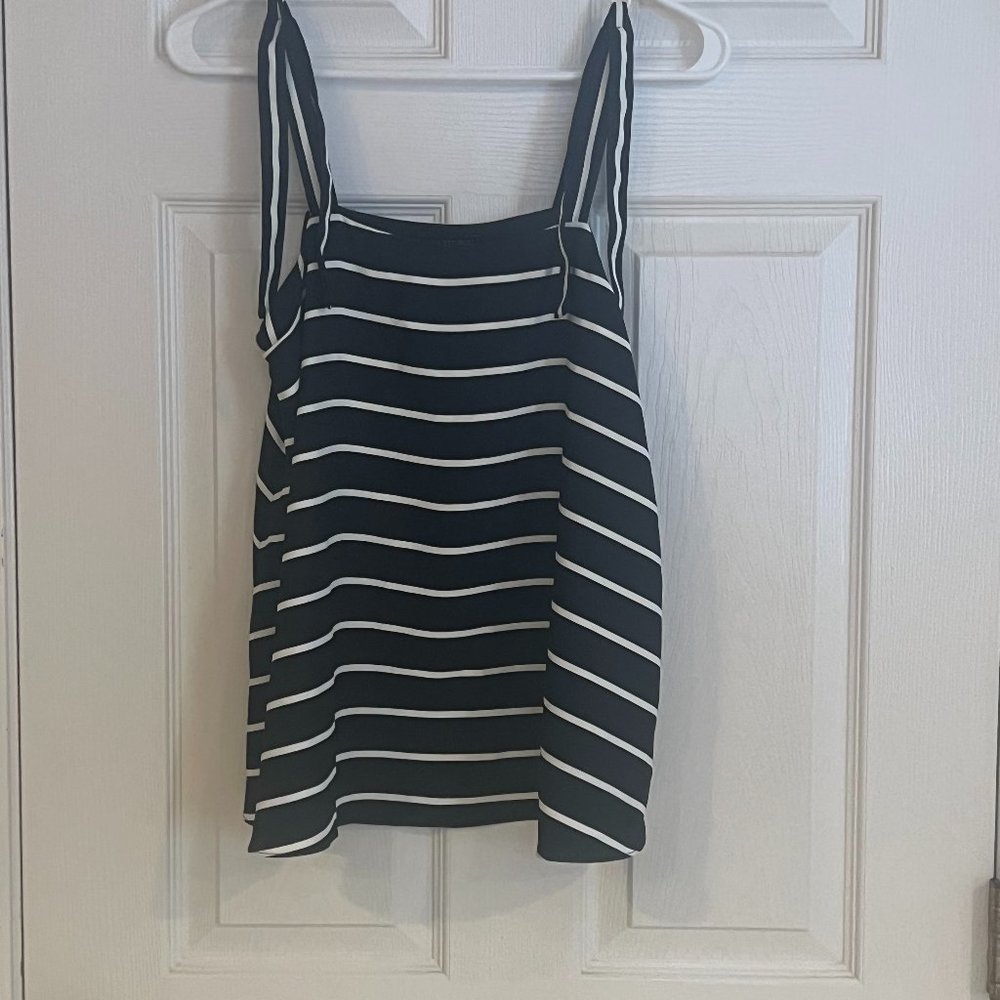 Blue Pin Stripe Tank Top Blouse